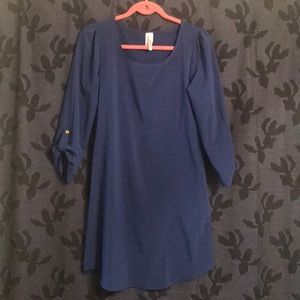 Royal Blue 3/4 Sleeve Dress